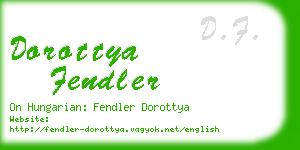 dorottya fendler business card